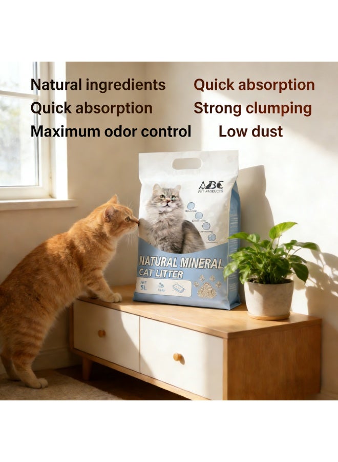 5 لتر/4 كجم حبيبات الفضلات الفطريّة القائم على الصودا الطبيعيّة، برائحة الصابون - Image 2